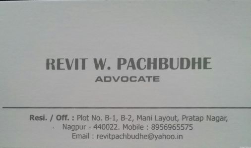 Revit W. Pachbudhe (ADVOCATE)