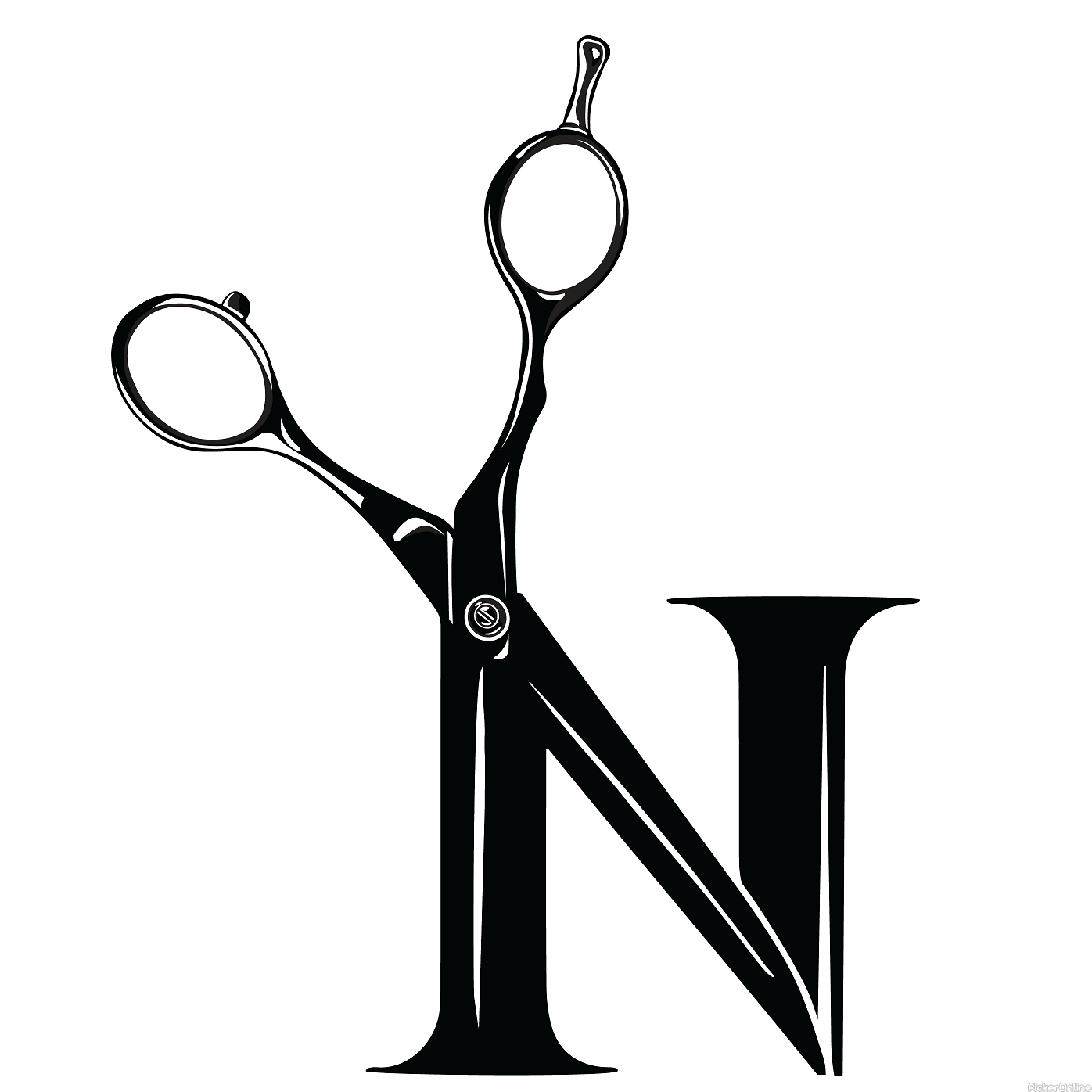 Hair Salon Logo with Man and Scissors / Vector Illustration Stock Vector -  Illustration of face, abstract: 179516079