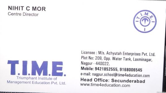 T.I.M.E.( TRIUMPHANT. INSTITUTE OF MANAGEMENT EDUCATION PVT LTD